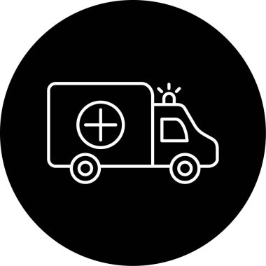 ambulans simgesi vektör illüstrasyonu