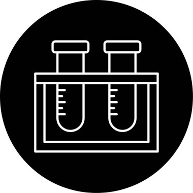 test tüpleri simge vektör illüstrasyonu