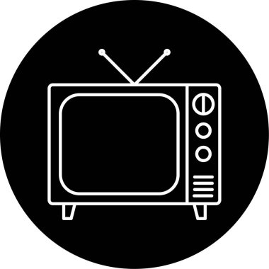 televizyon simgesi vektör illüstrasyonu