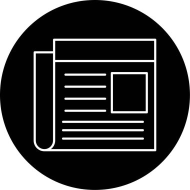 gazete simgesi vektör illüstrasyonu