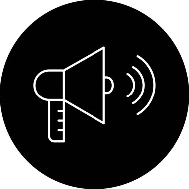 Megafon ikonu vektör illüstrasyonu