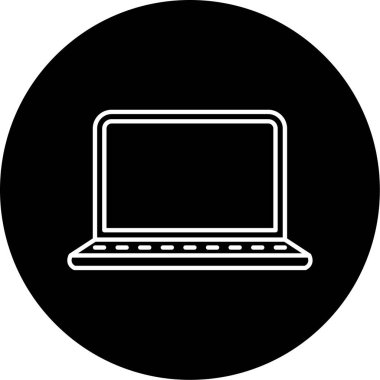 Dizüstü bilgisayar simgesi vektör çizimi