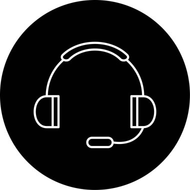 kulaklık simgesi vektör illüstrasyonu