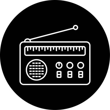radyo simgesi vektör illüstrasyonu
