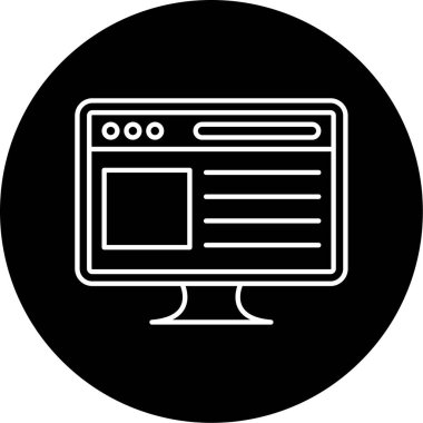 tarayıcı simgesi vektör illüstrasyonu