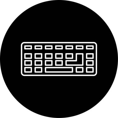 Klavye simgesi vektör illüstrasyonu