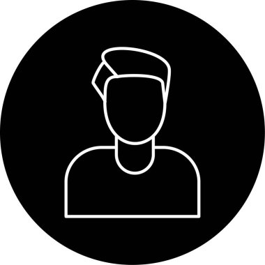 kişi simgesi vektör illüstrasyonu