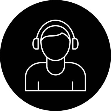 Simge vektör illüstrasyonu dinleniyor