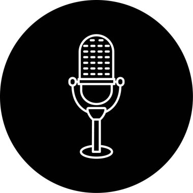 Podcast simge vektör çizim