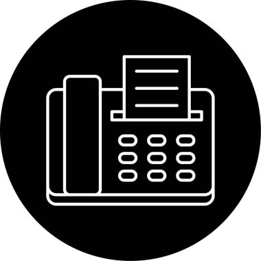 faks makinesi vektör illüstrasyonu