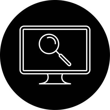 Arama simgesi vektör illüstrasyonu