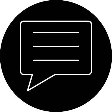 Sohbet simgesi vektör illüstrasyonu