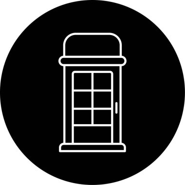 Telefon Booth simgesi vektör çizimi