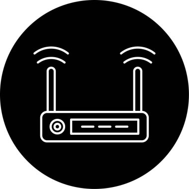 router simgesi vektör illüstrasyonu