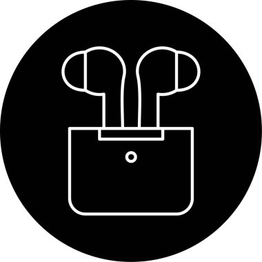 Kulaklık simgesi vektör çizimi