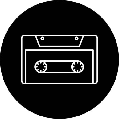 kaset simgesi vektör illüstrasyonu