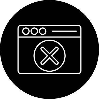 Hata simgesi vektör illüstrasyonu