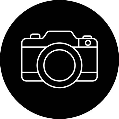 kamera simgesi vektör illüstrasyonu