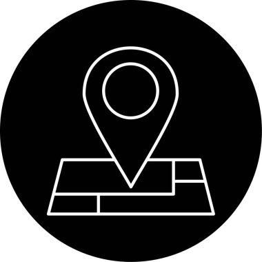 harita konumu ikon vektör illüstrasyonu