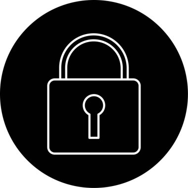 Kilitli simge vektör illüstrasyonu