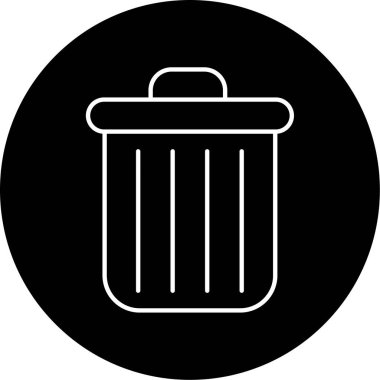 Çöp Kovası simge vektör çizim
