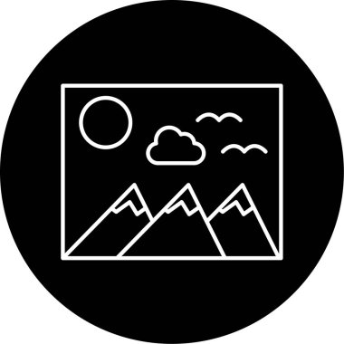 resim ikonu vektör illüstrasyonu