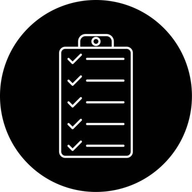 Simge vektör illüstrasyonunu listele