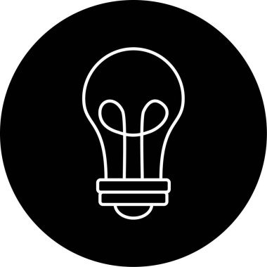 ampul simgesi vektör illüstrasyonu