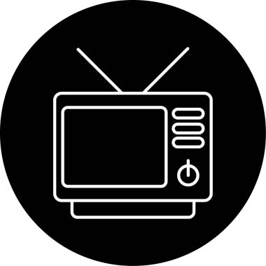televizyon simgesi vektör illüstrasyonu