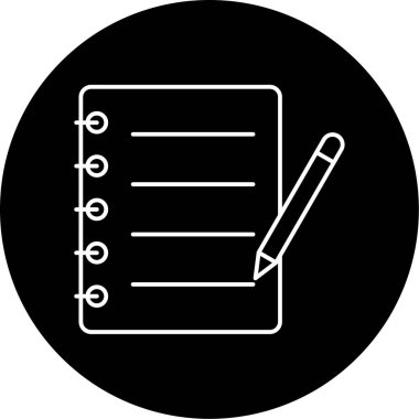 not defteri simgesi vektör illüstrasyonuName