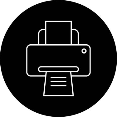 Yazıcı simgesi vektör illüstrasyonu