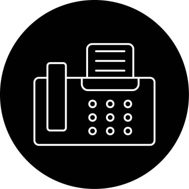 faks makinesi vektör illüstrasyonu