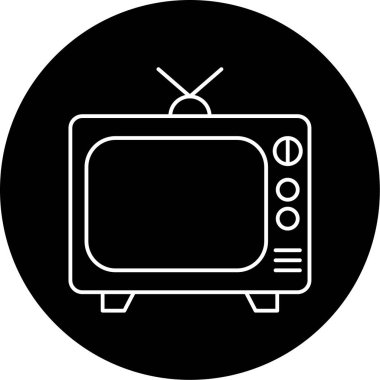 televizyon simgesi vektör illüstrasyonu