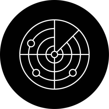 radar simgesi vektör illüstrasyonu