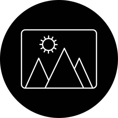 Fotoğraf simge vektör çizim