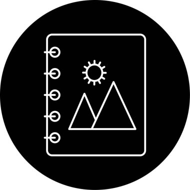 Albüm simgesi vektör illüstrasyonu