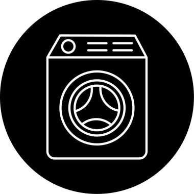 çamaşır makinesi ikon vektör çizimi