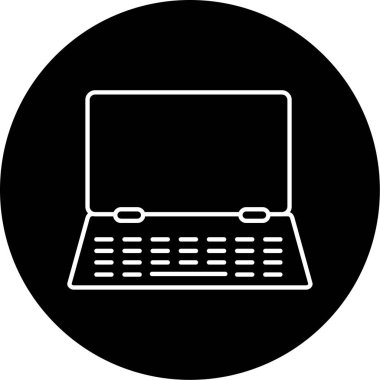 Dizüstü bilgisayar simgesinin vektör çizimi