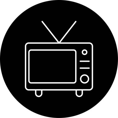 televizyon simgesi vektör illüstrasyonu