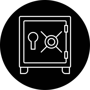 Kasa simgesi vektör illüstrasyonu