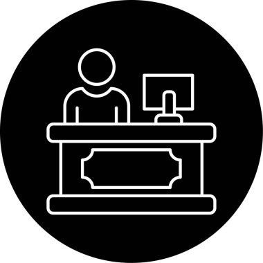 resepsiyon ikonu vektör illüstrasyonu