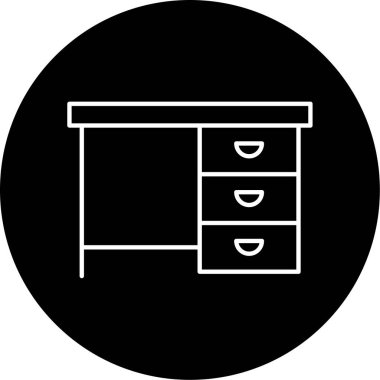 masa simgesi vektör illüstrasyonu