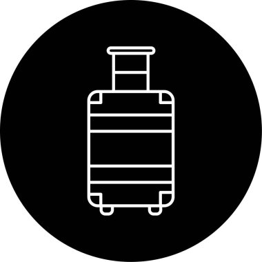 seyahat valiz simgesi, vektör illüstrasyonu