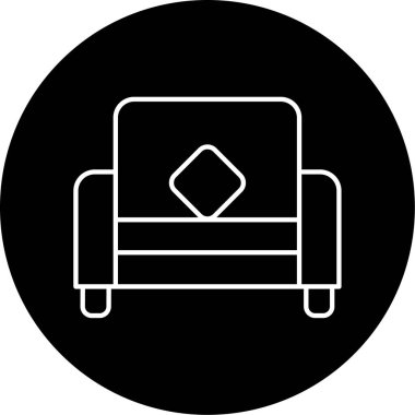 kanepe ikonu vektör illüstrasyonu