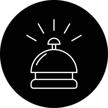 Masa Zili simgesi vektör illüstrasyonu