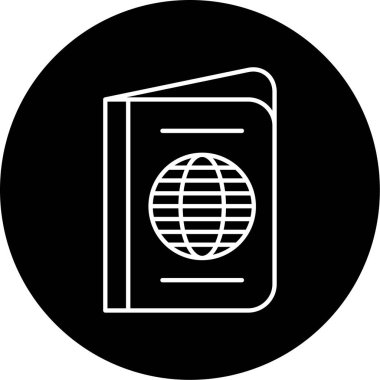 Pasaport simgesi, vektör resimleme