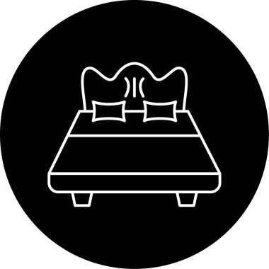 yatak ikonu vektör illüstrasyonu