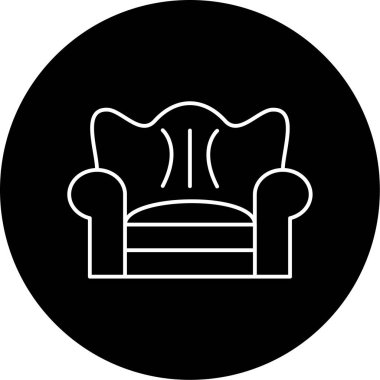 kanepe ikonu vektör illüstrasyonu