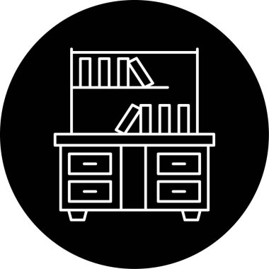 Kitaplık simge vektör çizim