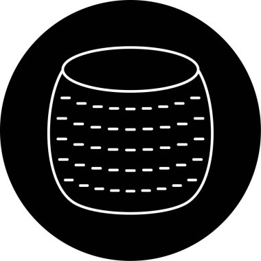 Pouf simgesi vektör illüstrasyonu